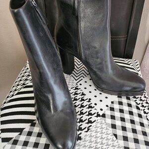 NWT, Antonio Melani, 4 inch chunky heel black boots, Size 10M, Women's